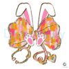 Glitter Bunny Coquette Bow Nurse PNG Design