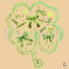 Glitter Lucky Shamrock Coquette Bow St Patricks Day PNG