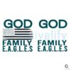 God Family Eagles American Flag PNG Design