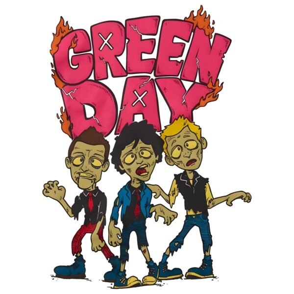 Green Day Zombie Trio Boyfriend PNG Artwork