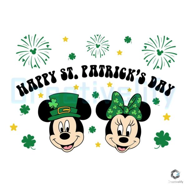 Happy St Patricks Day Mickey Disney SVG Festive Green Fun