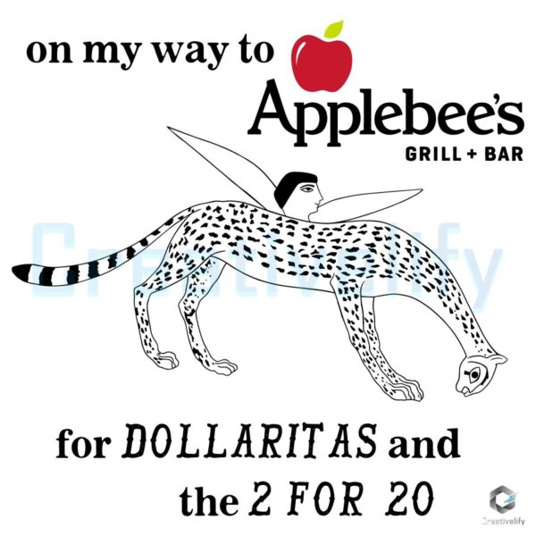Heading to Applebees for Dollaritas 2 for 20 Fun SVG Style