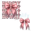 Howdy Pink Coquette Bow Easter PNG Design