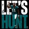 Hunt Eagles with AJ Brown Super Bowl LIX PNG