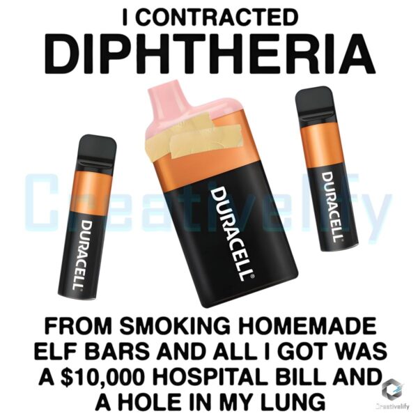 I Contracted Diphtheria Funny Quote PNG Design