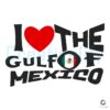 I Love the Gulf of Mexico Mexico Flag SVG