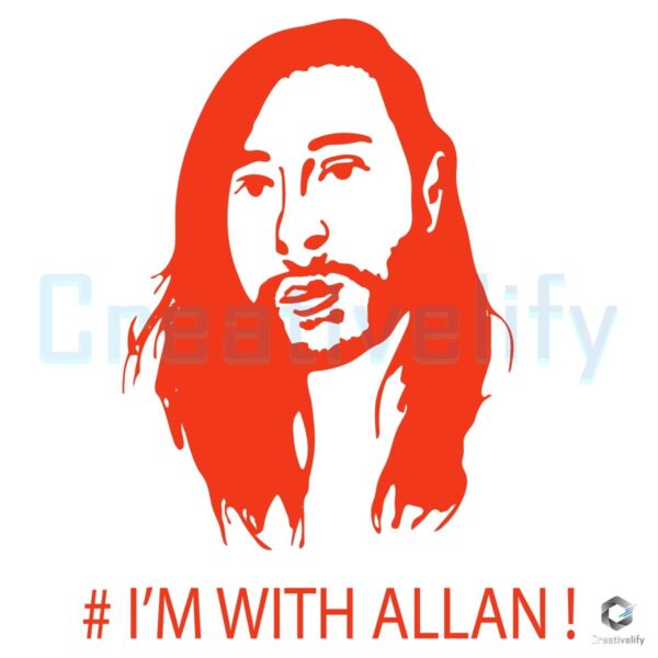 Im With Allan Funny Meme Face SVG