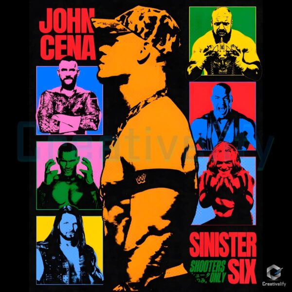 John Cena Sinister Six with Orton Lesnar Rock More PNG