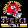 Kansas City Chiefs Super Bowl LIX Helmet SVG Design