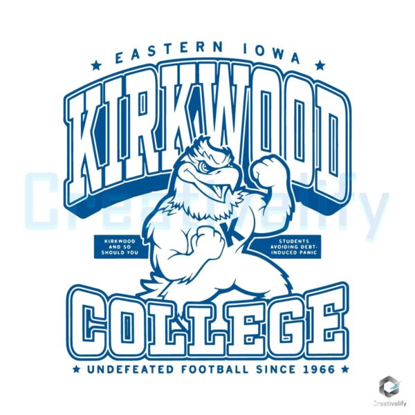 Kirkwood College Football SVG Undefeated Since 1966