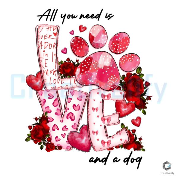 Love Dogs and Happiness PNG All You Need