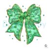 Lucky Shamrock Coquette Bow Patricks Day PNG