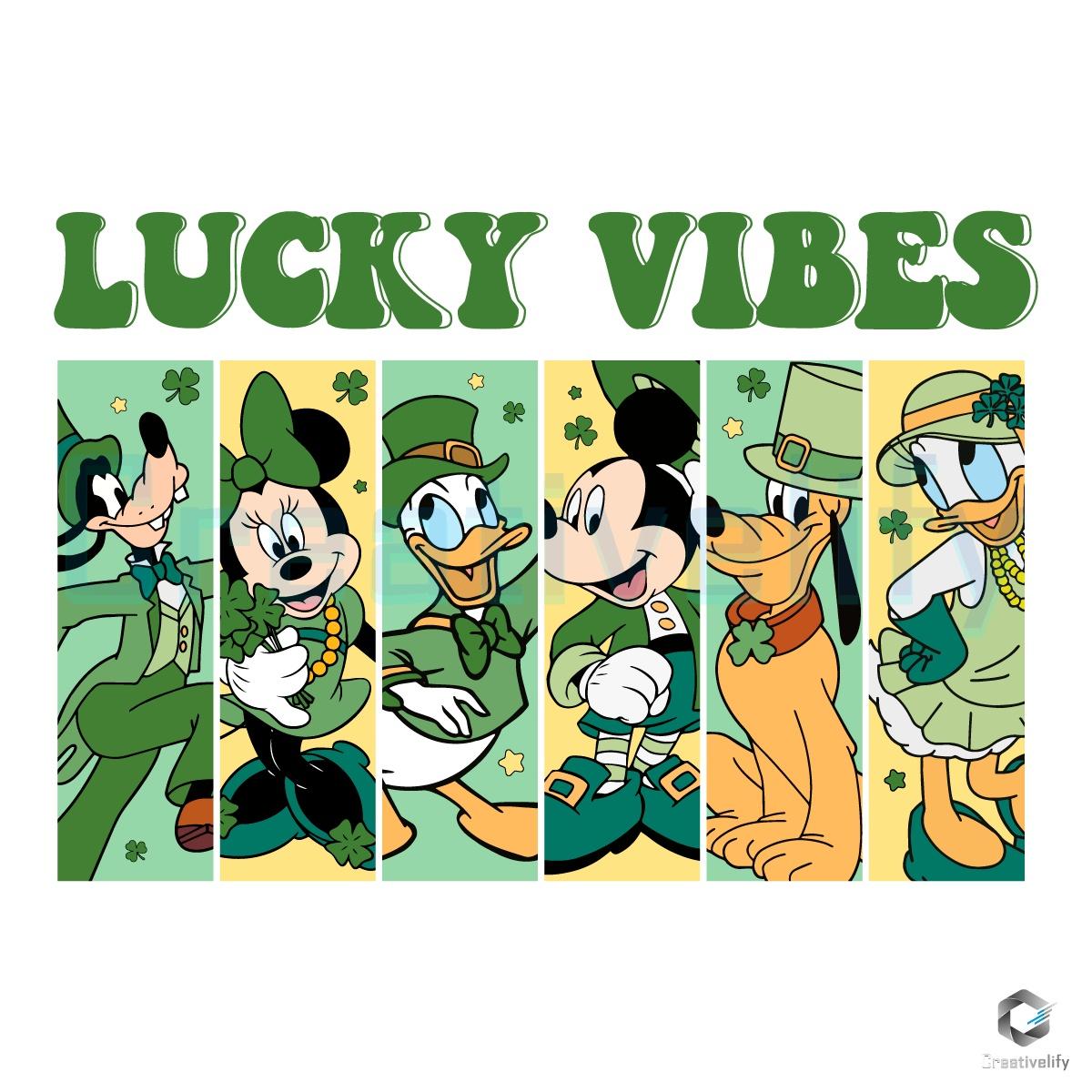 Lucky Vibes Mickey Friends Collage PNG Lucky Vibes Mickey Friends Collage PNG