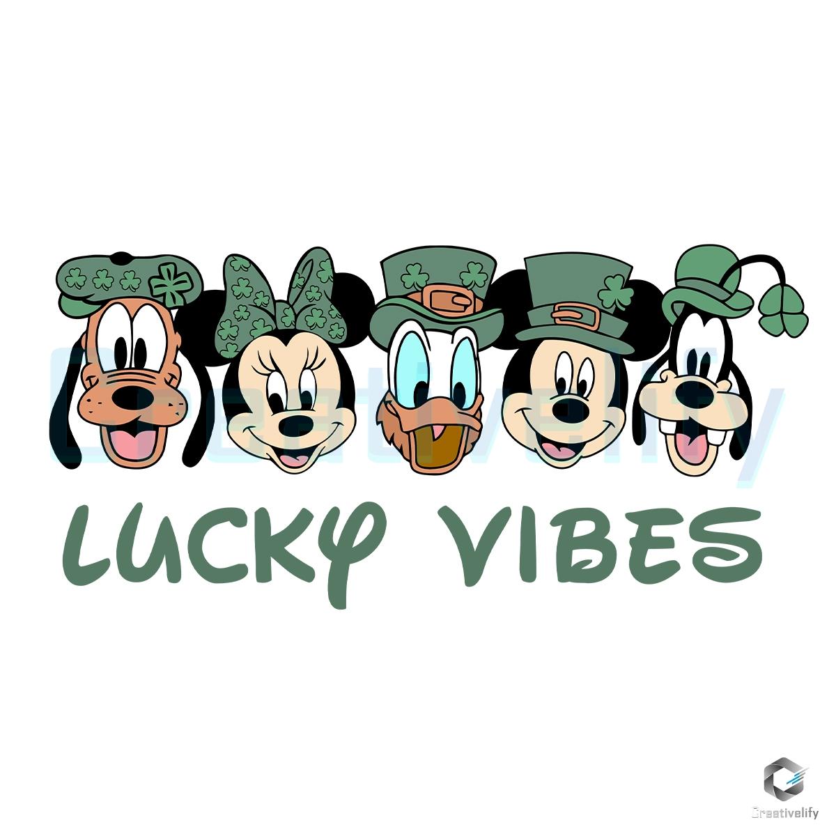 Lucky Vibes Mickey Friends Leprechaun Hat PNG Lucky Vibes Mickey Friends Leprechaun Hat PNG