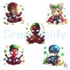 Marvel Characters Shamrock Bundle PNG for St Patricks Day