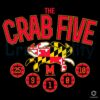 Maryland Basketball SVG The Crab Five Crab Flag Design