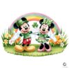 Mickey Minnie St Patricks Day Rainbow PNG Design