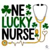 One Lucky Nurse St Patricks Day Shamrocks SVG