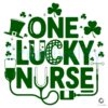 One Lucky Nurse Stethoscope Shamrock SVG for St Patricks Day