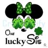One Lucky Sis Minnie SVG with Green Clover Glasses