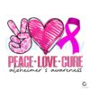 Peace Love alzheimer's awareness PNG