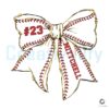 Personalized Baseball Bow PNG with Name Number