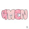 Pink Amen Text PNG Easter Blessings with Jesus