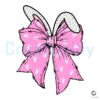 Pink Coquette Bunny Bow Easter PNG