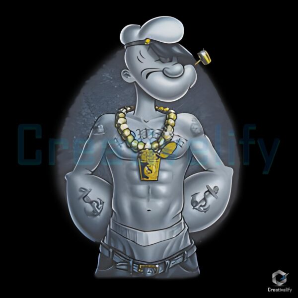 PNG of Gangster Popeye The Sailors Bold Transformation