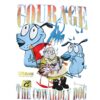 Retro 90s Courage the Cowardly Dog Muriel PNG Vintage Style