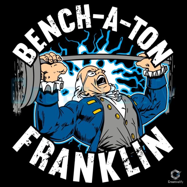 Retro Bench a Ton Funny Benjamin Franklin Parody SVG