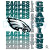 Retro Eagles Gradient Wordmark LIX Super Bowl Champs SVG Design