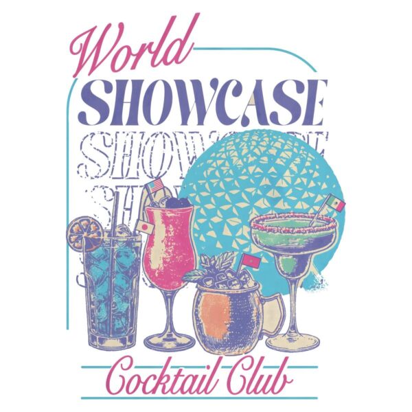 Retro Vintage Cocktail Club PNG World Showcase Design