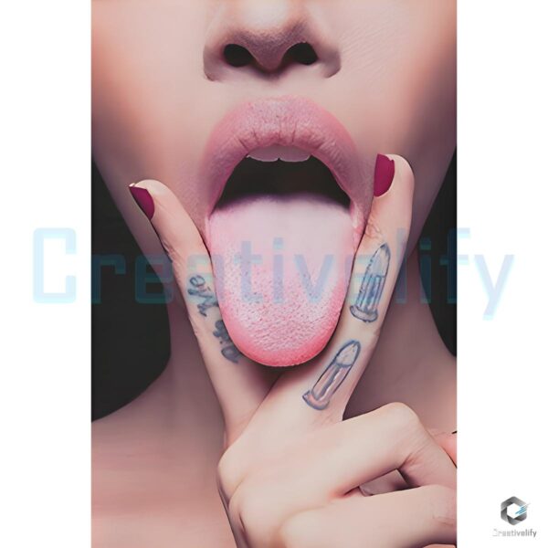 Sexy Girl Lips with Attitude Funny PNG Design