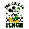 Too cute to Pinch Mickey Mouse Checkered Png