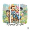 Vintage Cowboy Mickey Minnie Happy Easter PNG