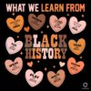 Vintage What We Learn From Black History Month Candy Hearts SVG