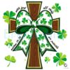 With God All Things Are Possible Matthew 1926 Shamrock Cross PNG