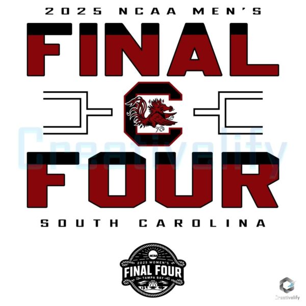 2025 NCAA Womens Final Four SVG South Carolina Gamecocks Pride