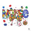 Autism Nurse Coquette Puzzle Bow PNG Design