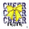 Cheer Mom Softball Mom PNG with Cute Coquette Bow