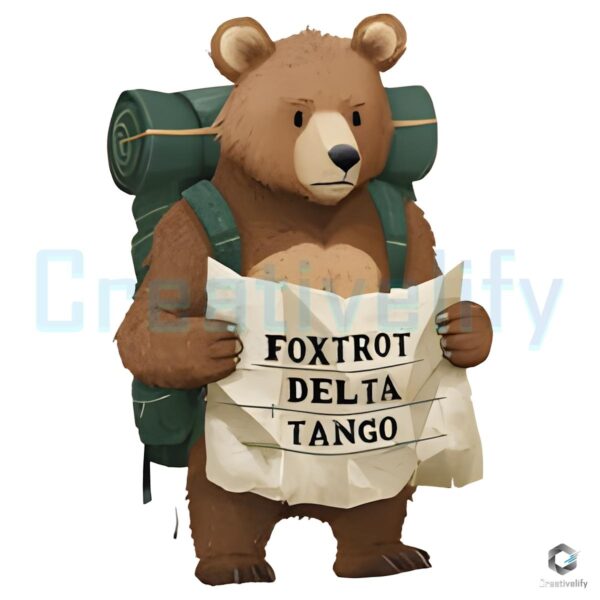 Floral Foxtrot Delta Protects Parks Resist AntiTrump Bear PNG
