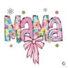 Floral Mama Bow PNG Cute Coquette Design