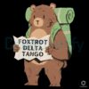 Foxtrot Delta Tango FDT Resist Bear PNG Design