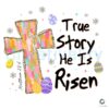 Glitter Cross Coquette He Is Risen True Story PNG