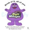 Grimace Baja Midnight Drink Savor It All PNG