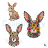 Happy Easter Floral Bunny PNG