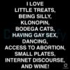 I Love Little Treats Silly Moments Wine SVG