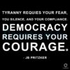 JB Pritzker Quote SVG Democracy Needs Your Courage