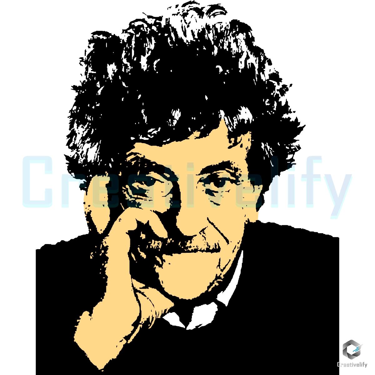 Kurt Vonnegut SVG Portrait Artistic Vector Painting Kurt Vonnegut SVG Portrait Artistic Vector Painting